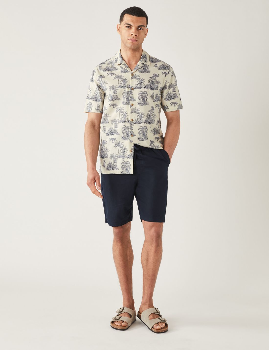 Regular Fit Keten Chino Şort