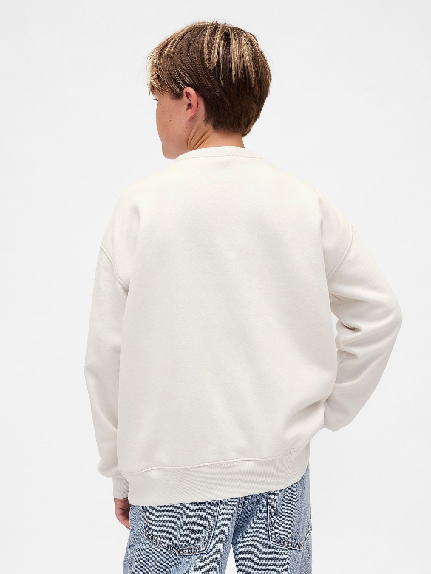 Beyaz Vintagesoft Relaxed Logo Sweatshirt