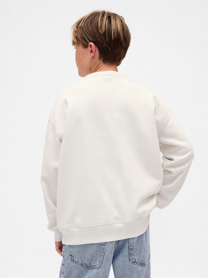 Beyaz Vintagesoft Relaxed Logo Sweatshirt