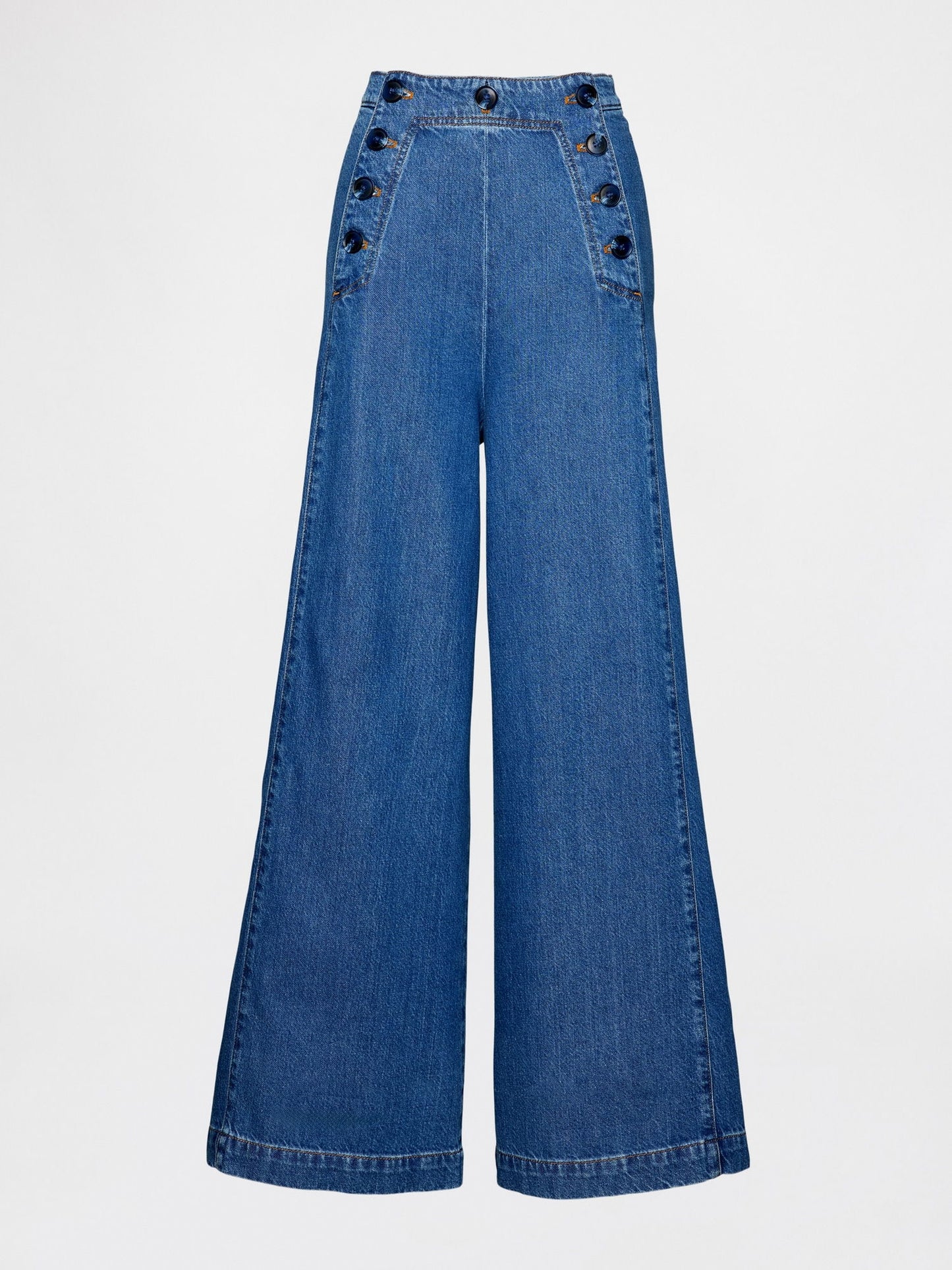 Açık Mavi Gapstudio High Rise Sailor Jean Pantolon