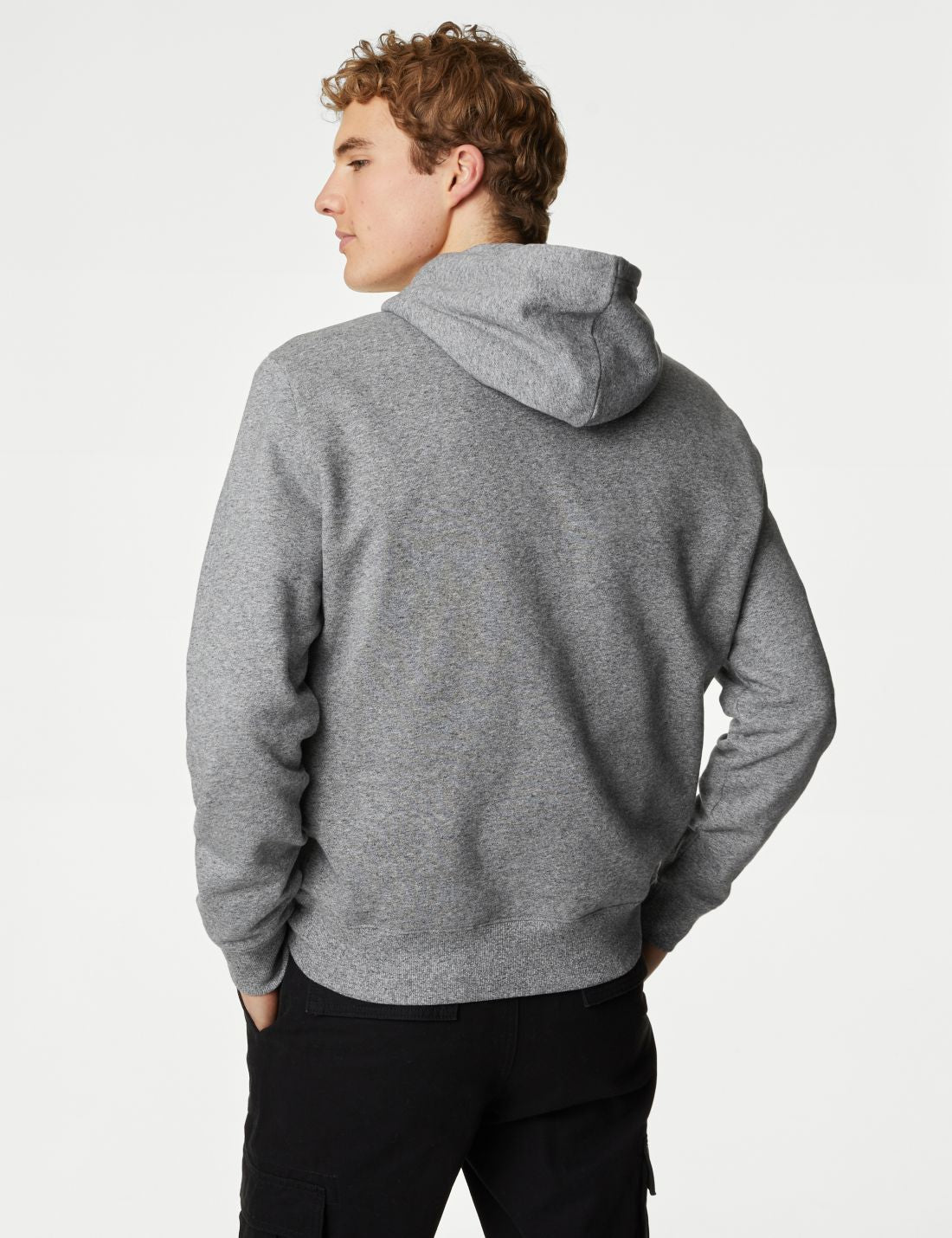 Saf Pamuklu Kapüşonlu Sweatshirt