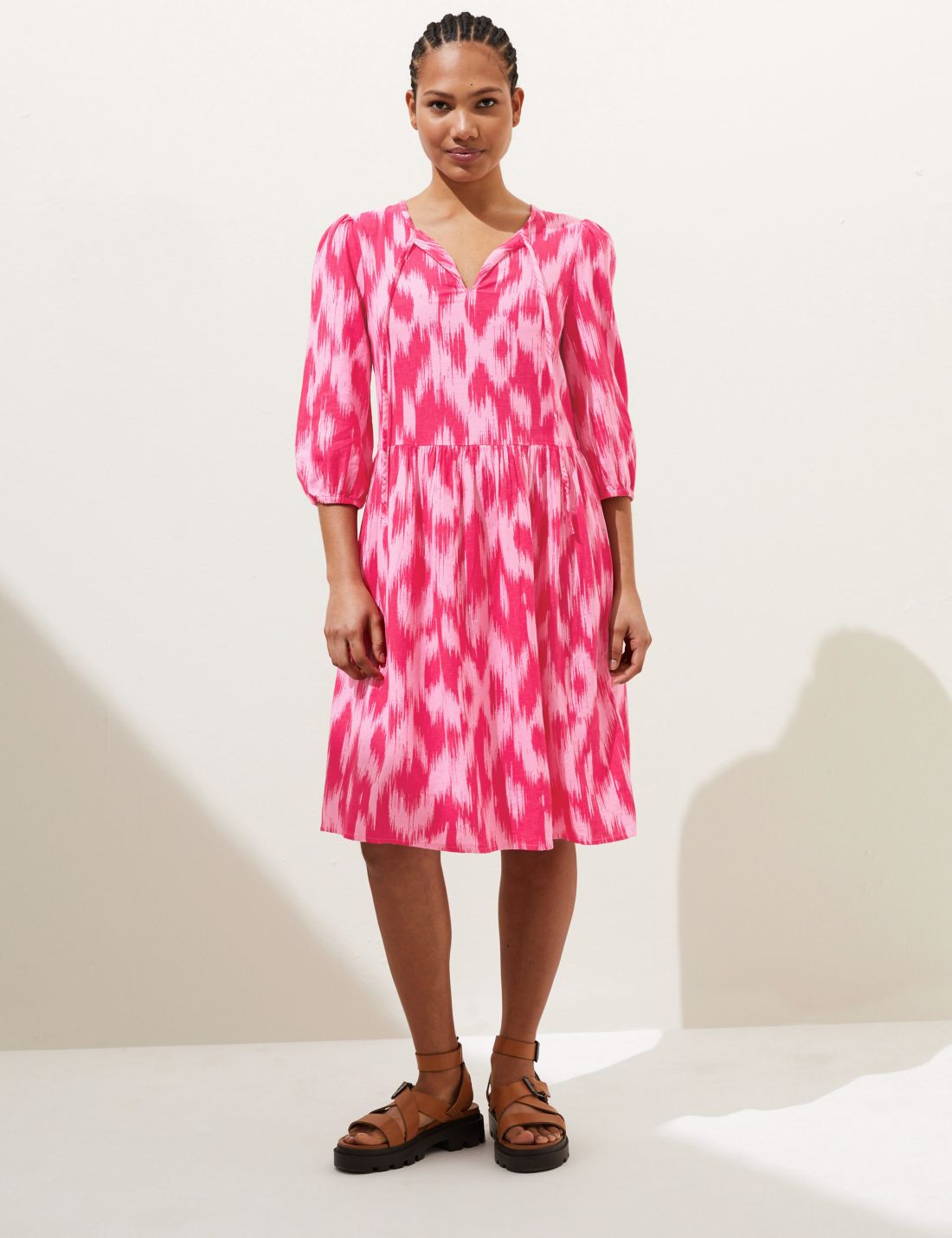 Regular Fit Mini Keten Elbise