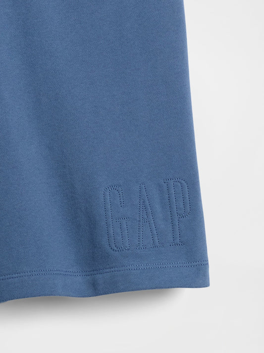 Açık Mavi Vintagesoft Terry Relaxed Logo Sweat Şort