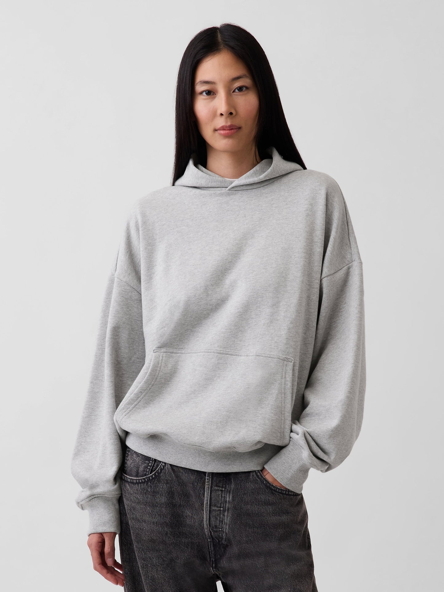 Açık Gri Heavyweight Oversized Sweatshirt