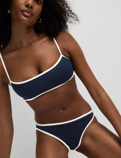Fitilli Kenar Detaylı Yüksek Belli Bikini Altı