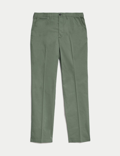 Regular Fit Hafif Dokulu Chino Pantolon