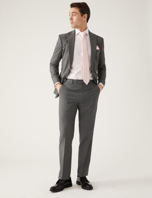 Slim Fit Sharkskin Ceket