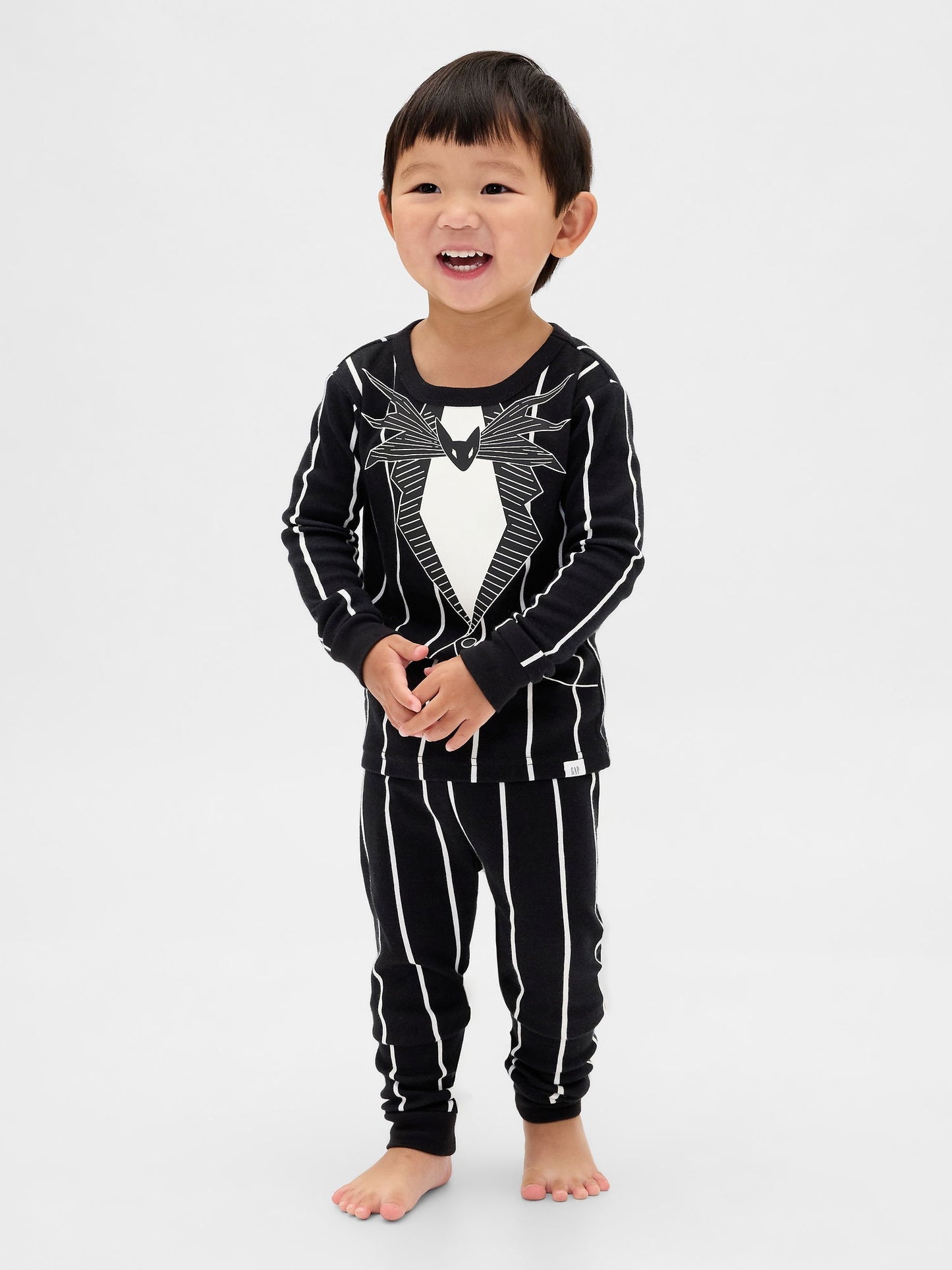 Siyah Gap × Disney Tim Burton’s The Nightmare Before Christmas Organik Pamuk Pijama Takımı