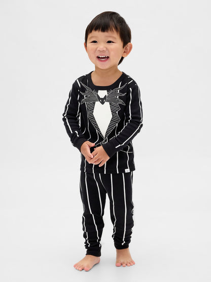 Siyah Gap × Disney Tim Burton’s The Nightmare Before Christmas Organik Pamuk Pijama Takımı