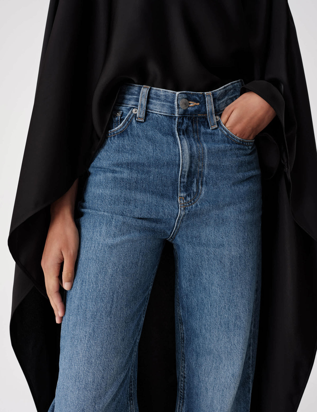 Yüksek Bel Straight Jean Pantolon