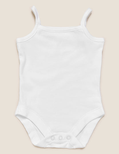 Saf Pamuklu 5'li Askılı Bodysuit (0-3 Yaş)