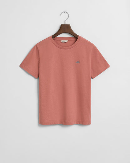 Gant Kadın Pembe Regular Fit Bisiklet Yaka T-shirt