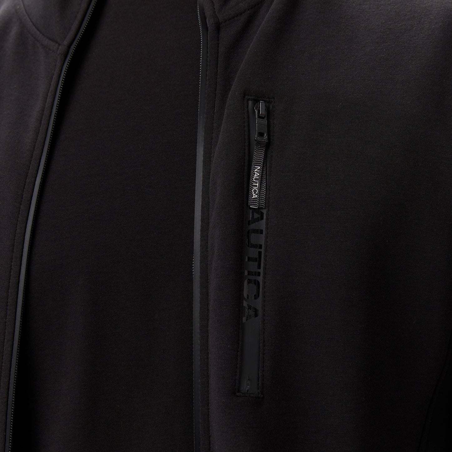 Nautica Erkek Siyah Classic Fit Fermuarlı Sweatshirt