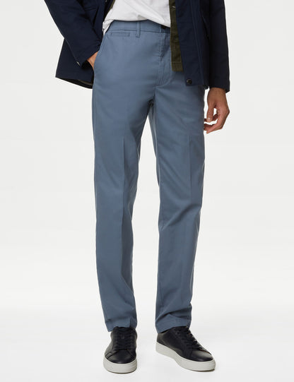 Regular Fit Hafif Dokulu Chino Pantolon