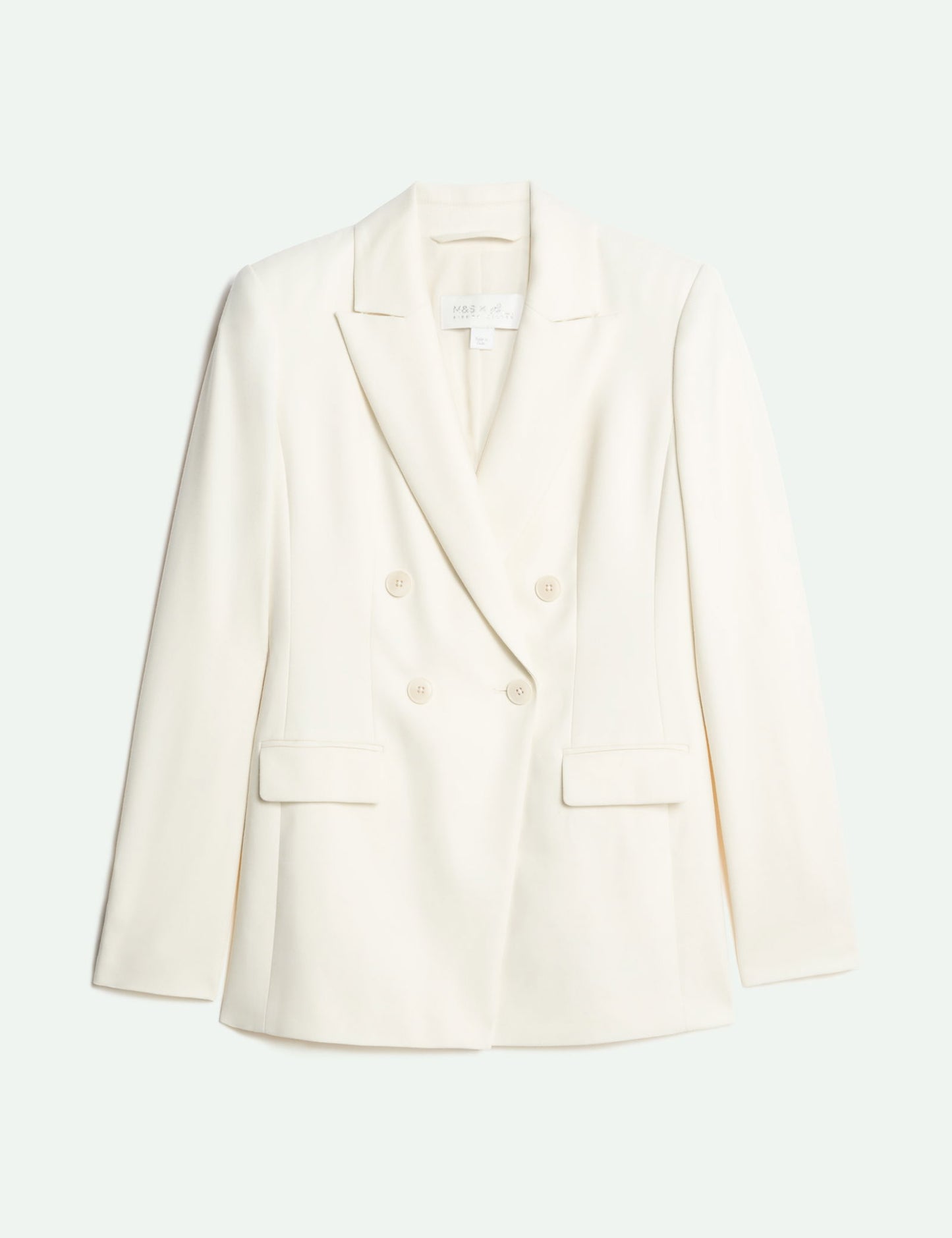 Yün Karışımlı Iki Düğmeli Blazer Ceket