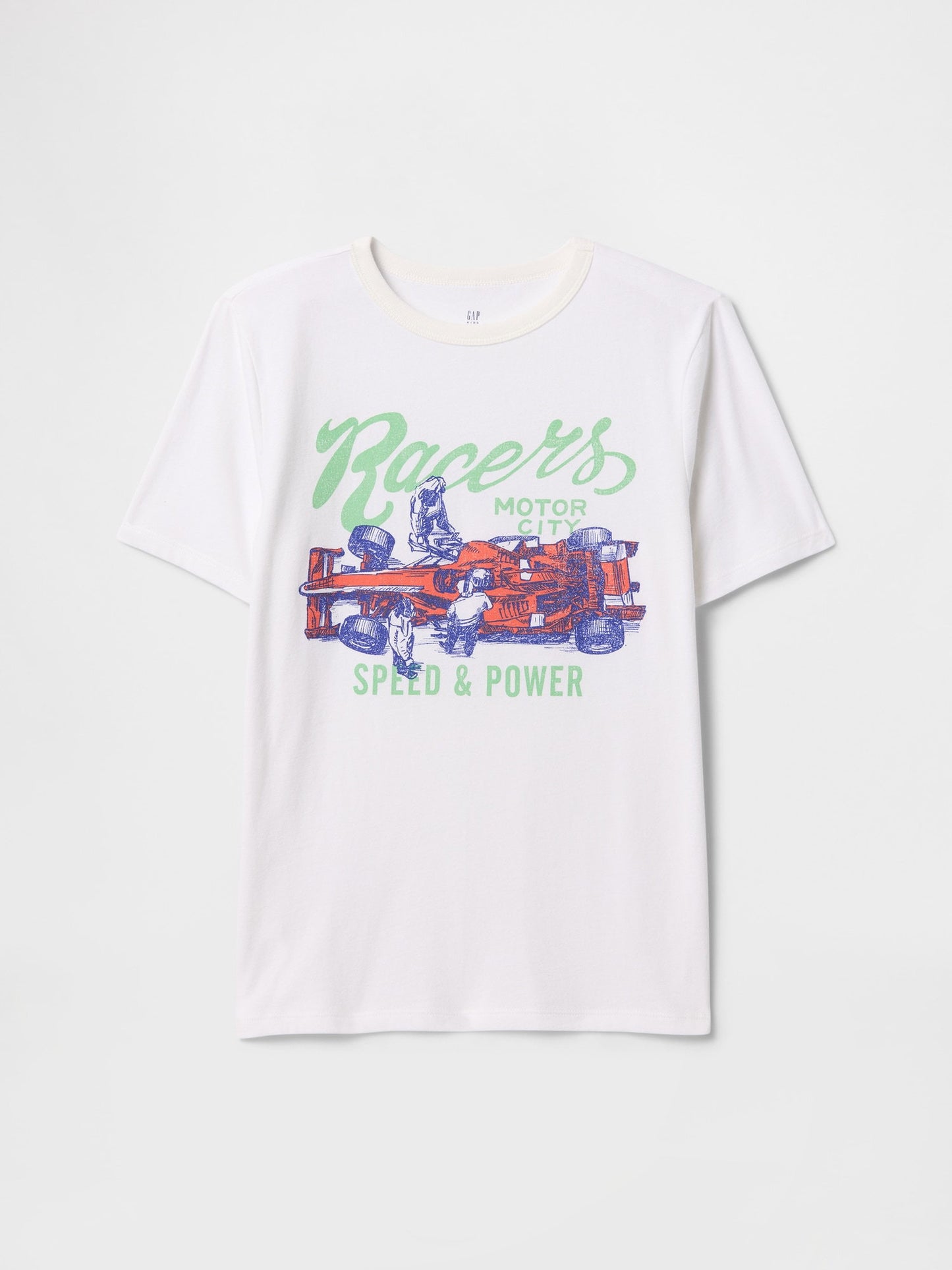 Kırık Beyaz Grafikli T-shirt