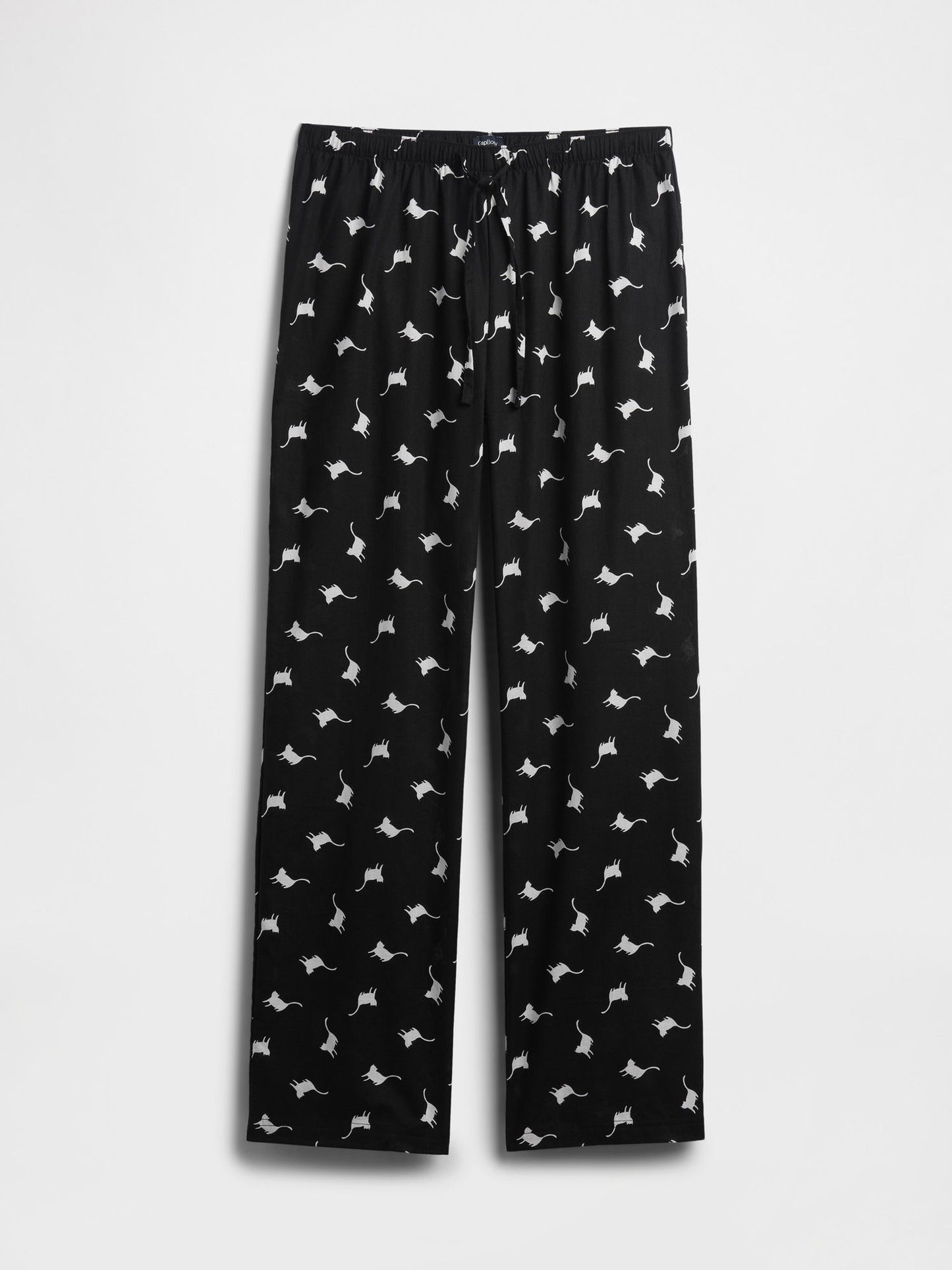 Siyah Desenli Poplin Pijama Altı