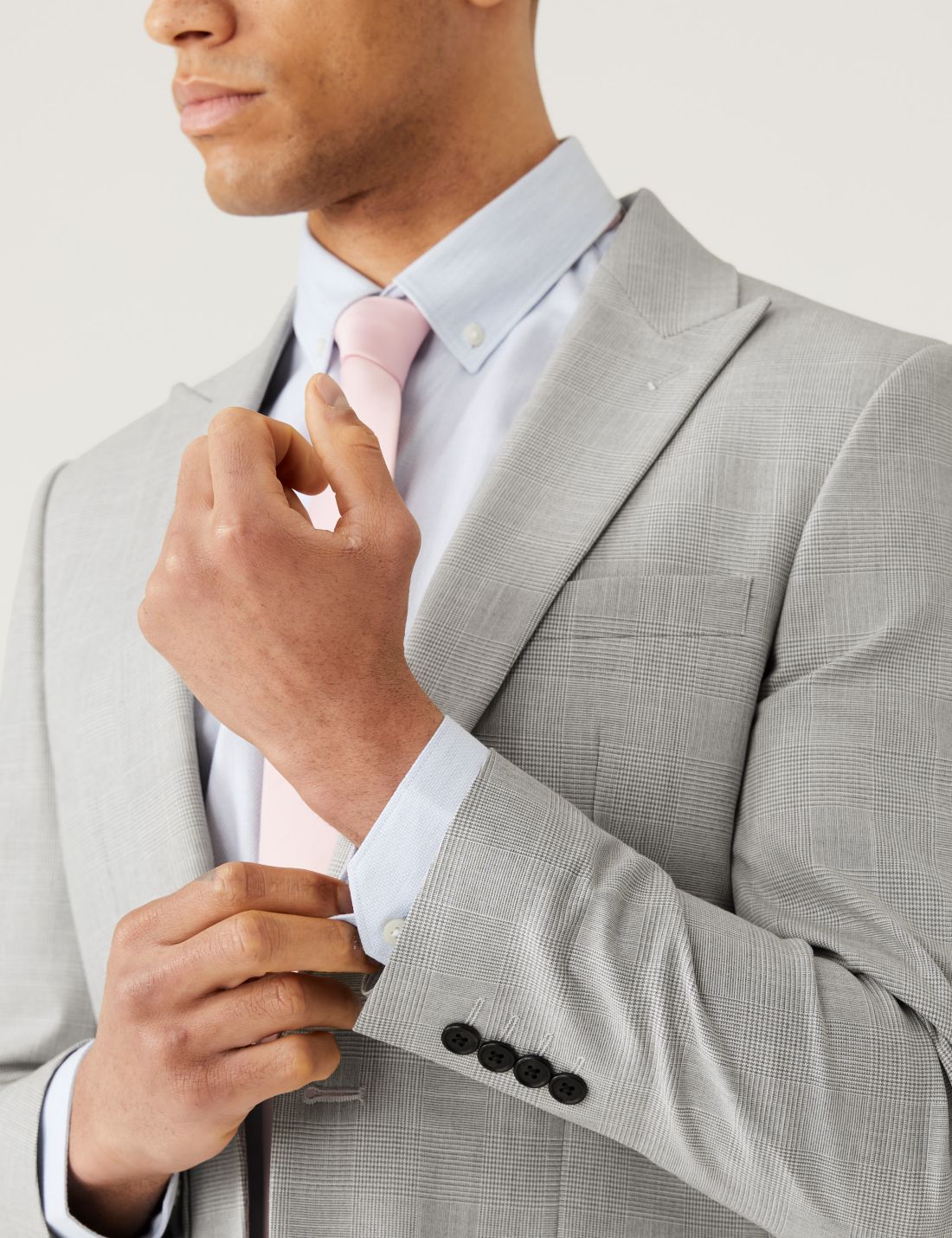 Slim Fit Ekose Desenli Ceket