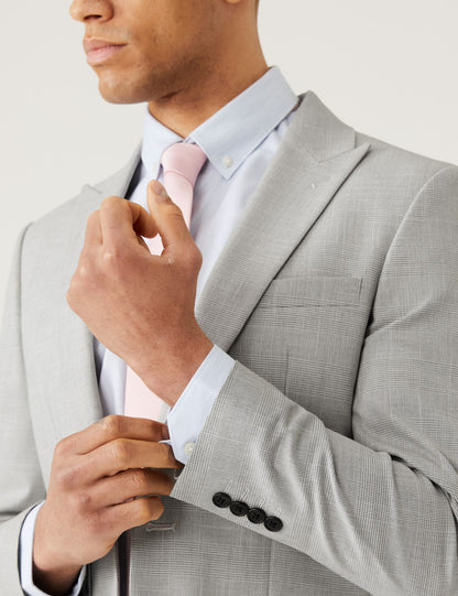 Slim Fit Ekose Desenli Ceket