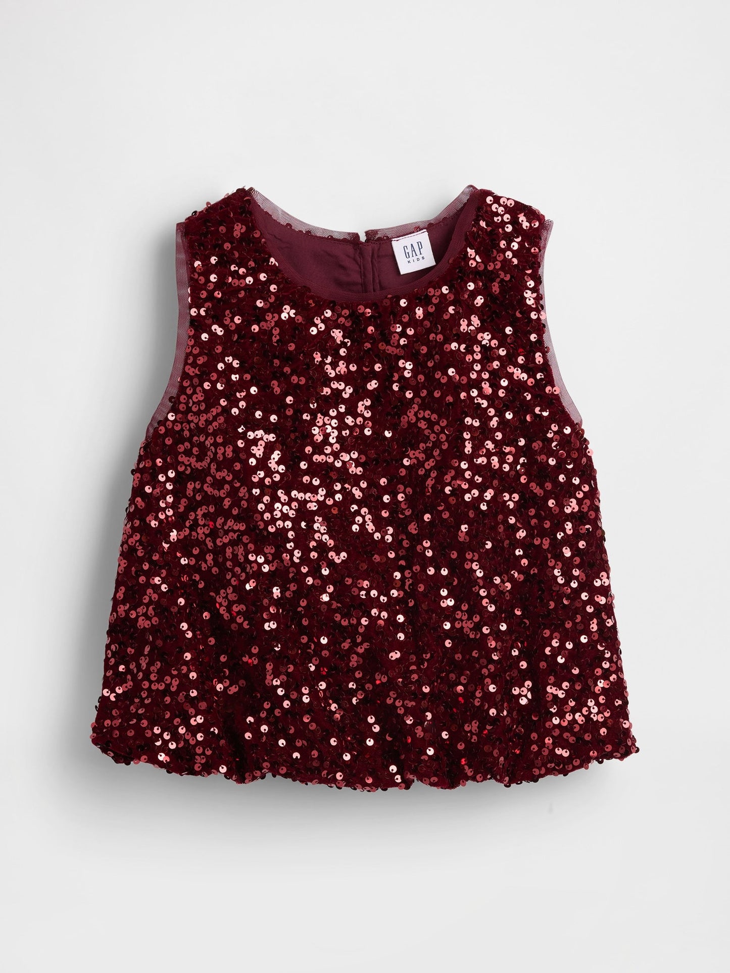 Bordo Sequin Bubble Bluz