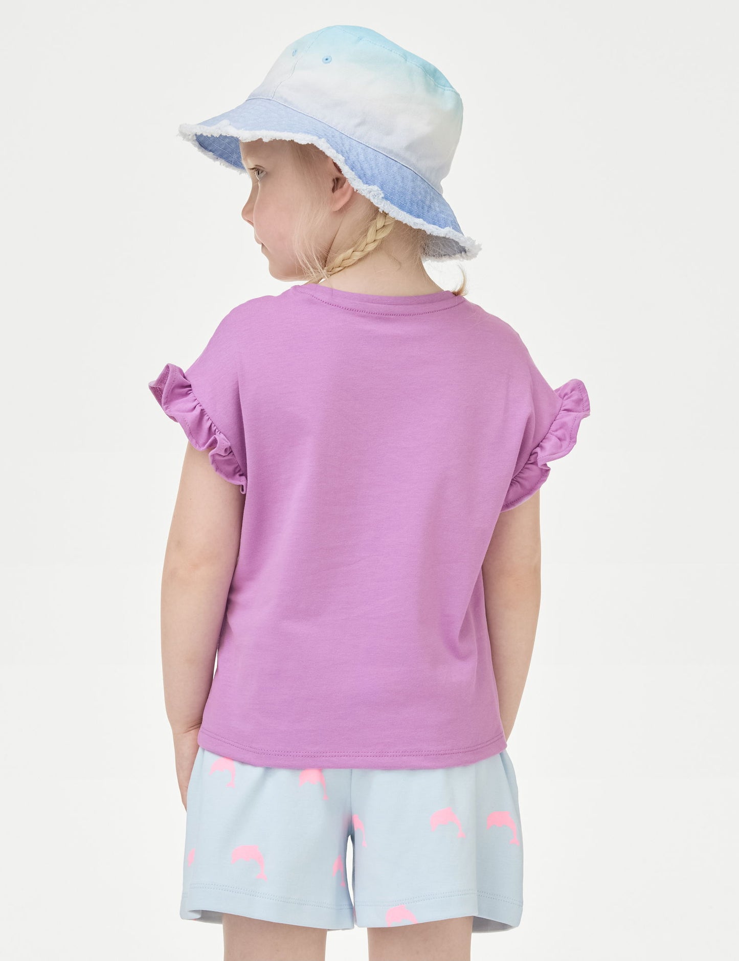 Saf Pamuklu Desenli Kısa Kollu T-shirt (2-8 Yaş)