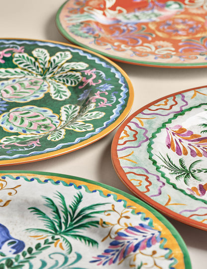 4’lü Boho Desenli Yemek Tabağı Seti