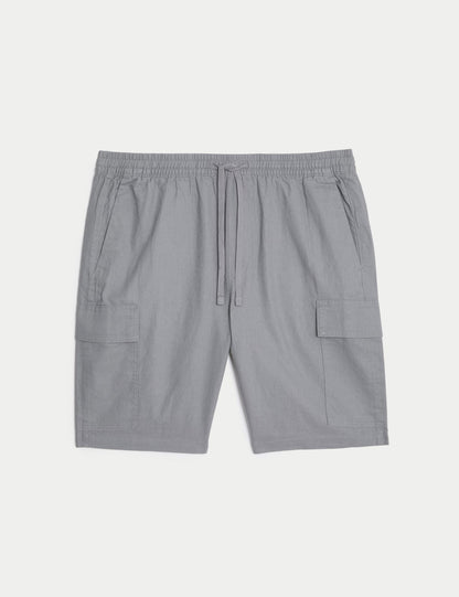 Regular Fit Utility Keten Şort