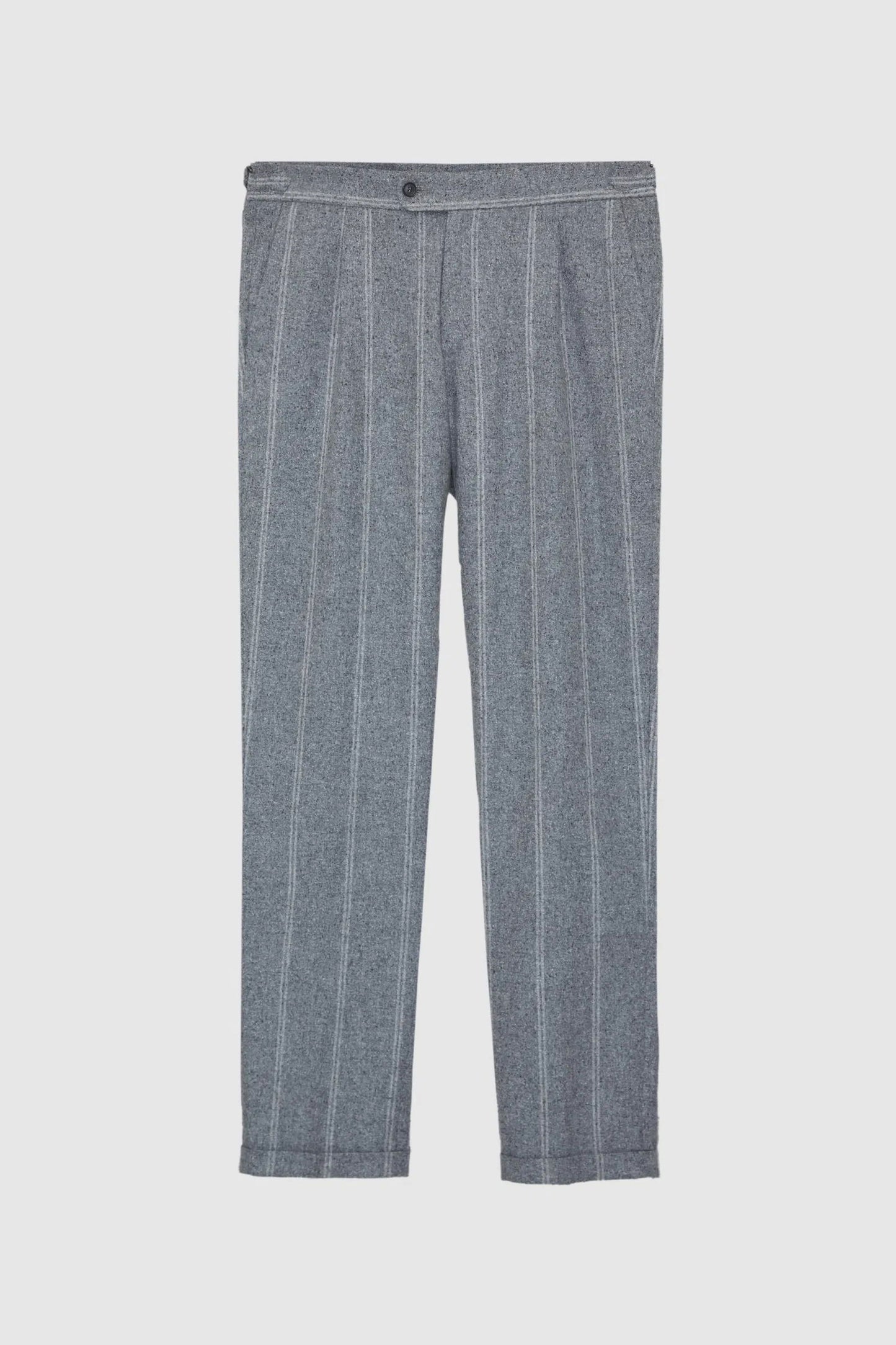 Damat Regular Fit Gri Çizgili Ipek-yün-kaşmir Karışımlı Takim Elbise