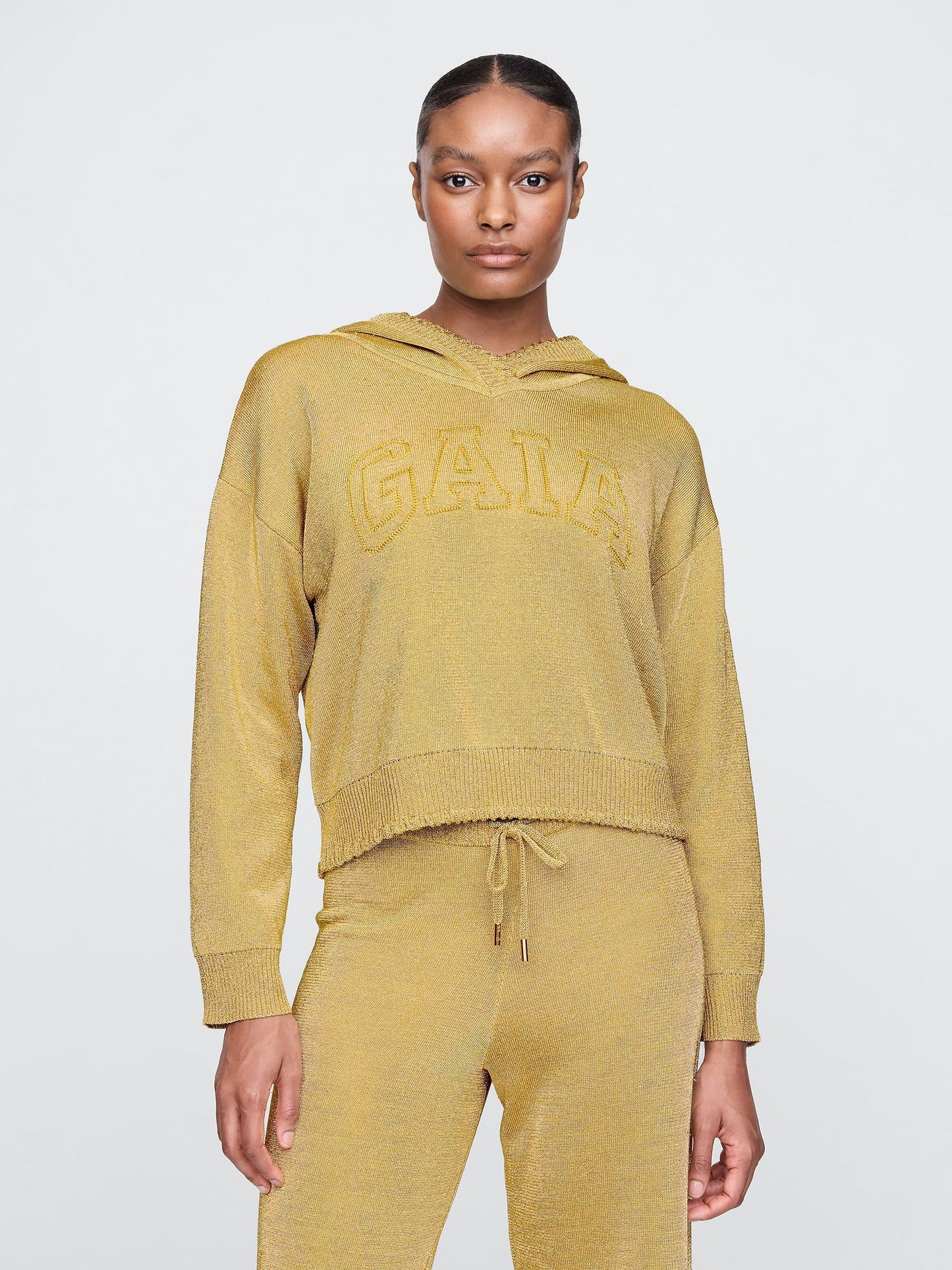 Sarı Gap × Cult Gaia Metalik Sweatshirt