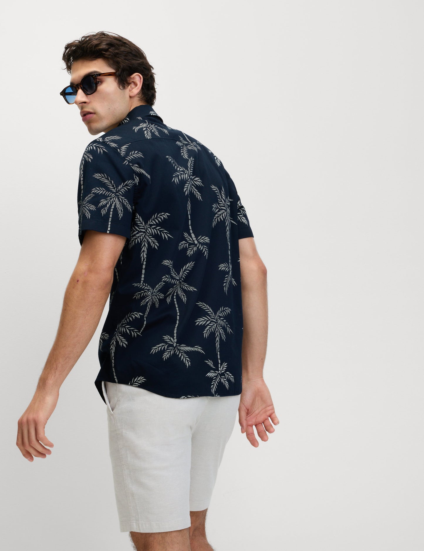 Saf Pamuklu Hawaii Gömleği