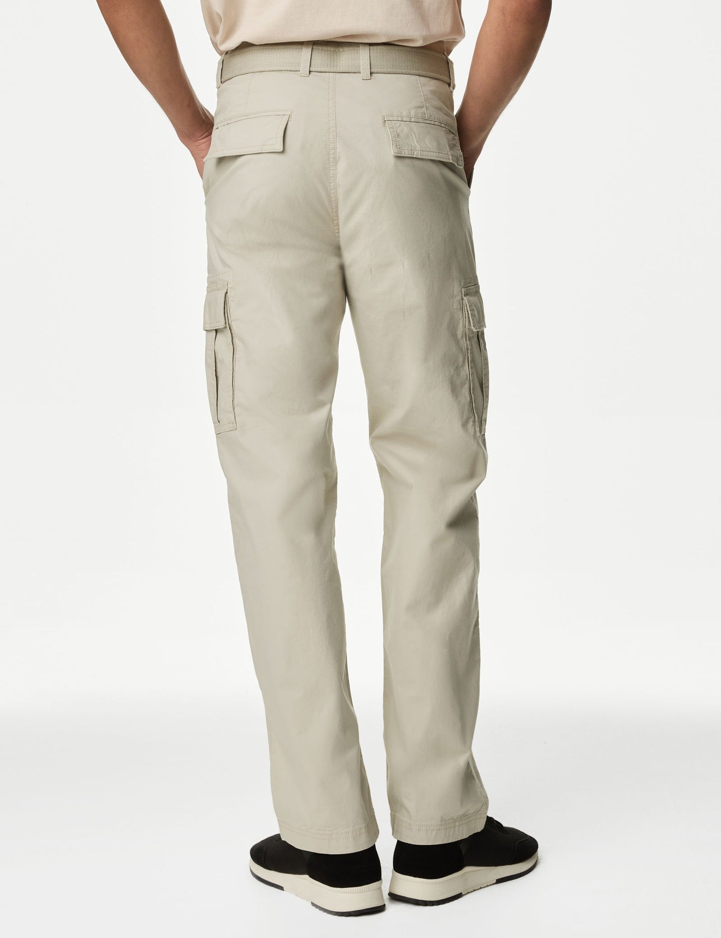 Loose Fit Kemerli Kargo Pantolon