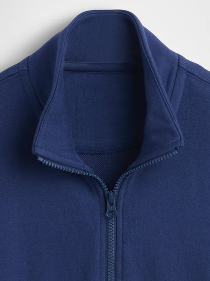 Kobalt Mavisi Vintagesoft Terry Relaxed Yarım Fermuarlı Sweatshirt