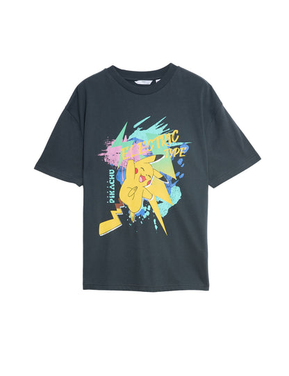 %100 Pamuklu Pokémon:trade_mark: T-shirt Ve Şort Takımı (6–16 Yaş)?