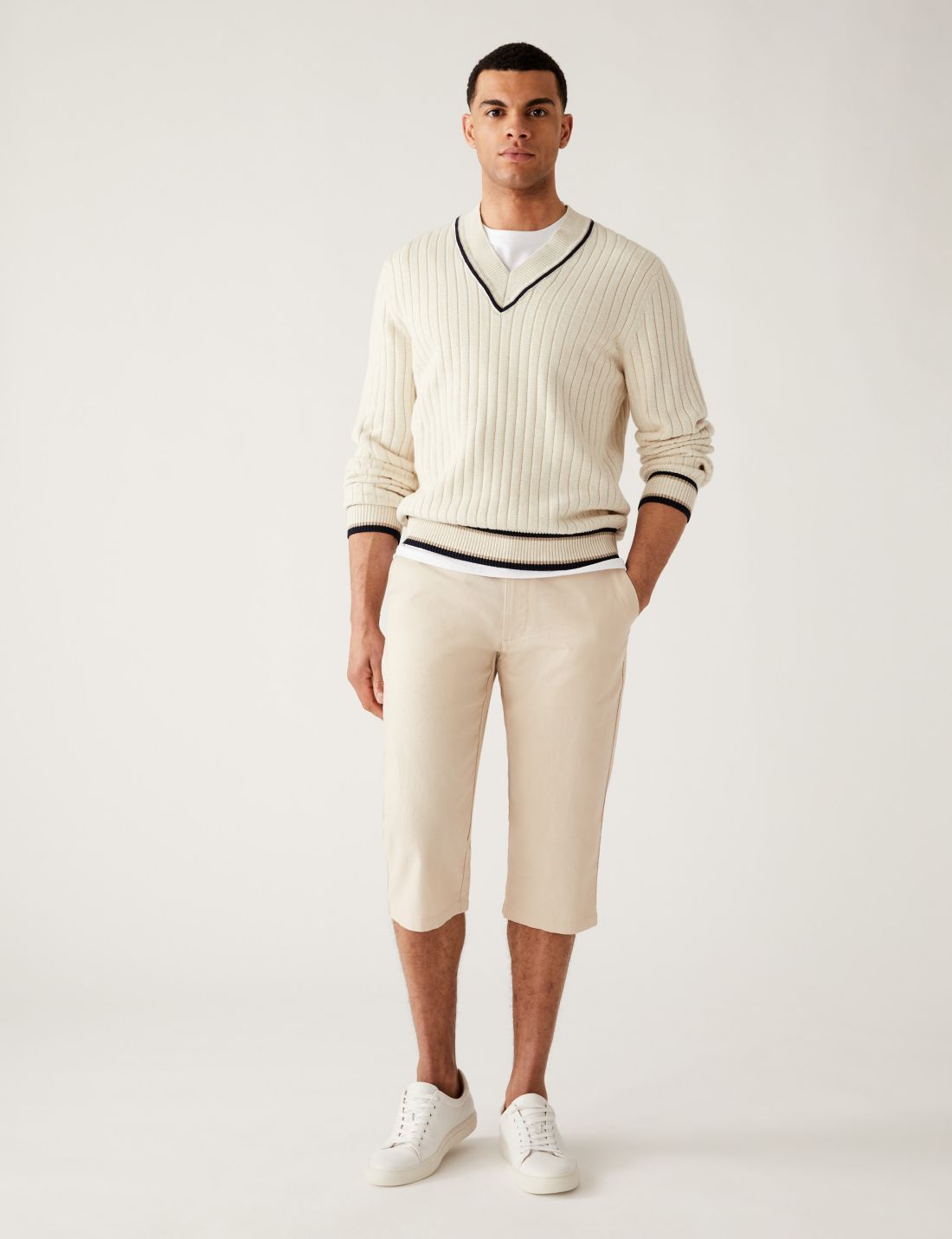 Regular Fit Keten Şort