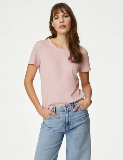 Saf Pamuklu 2'li Kısa Kollu T-shirt Seti