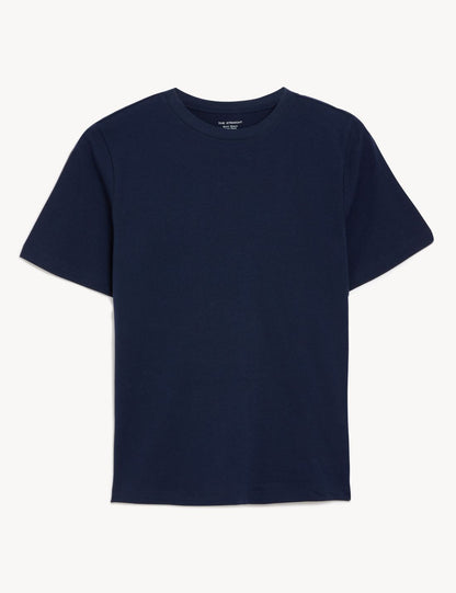 Saf Pamuklu Kısa Kollu T-shirt