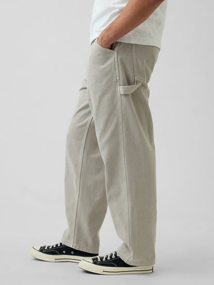 Açık Yeşil Ultrasoft Baggy Carpenter Jean Pantolon