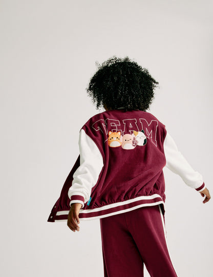 Saf Pamuk squishmallows Bomber Ceket (5-12 yaş)