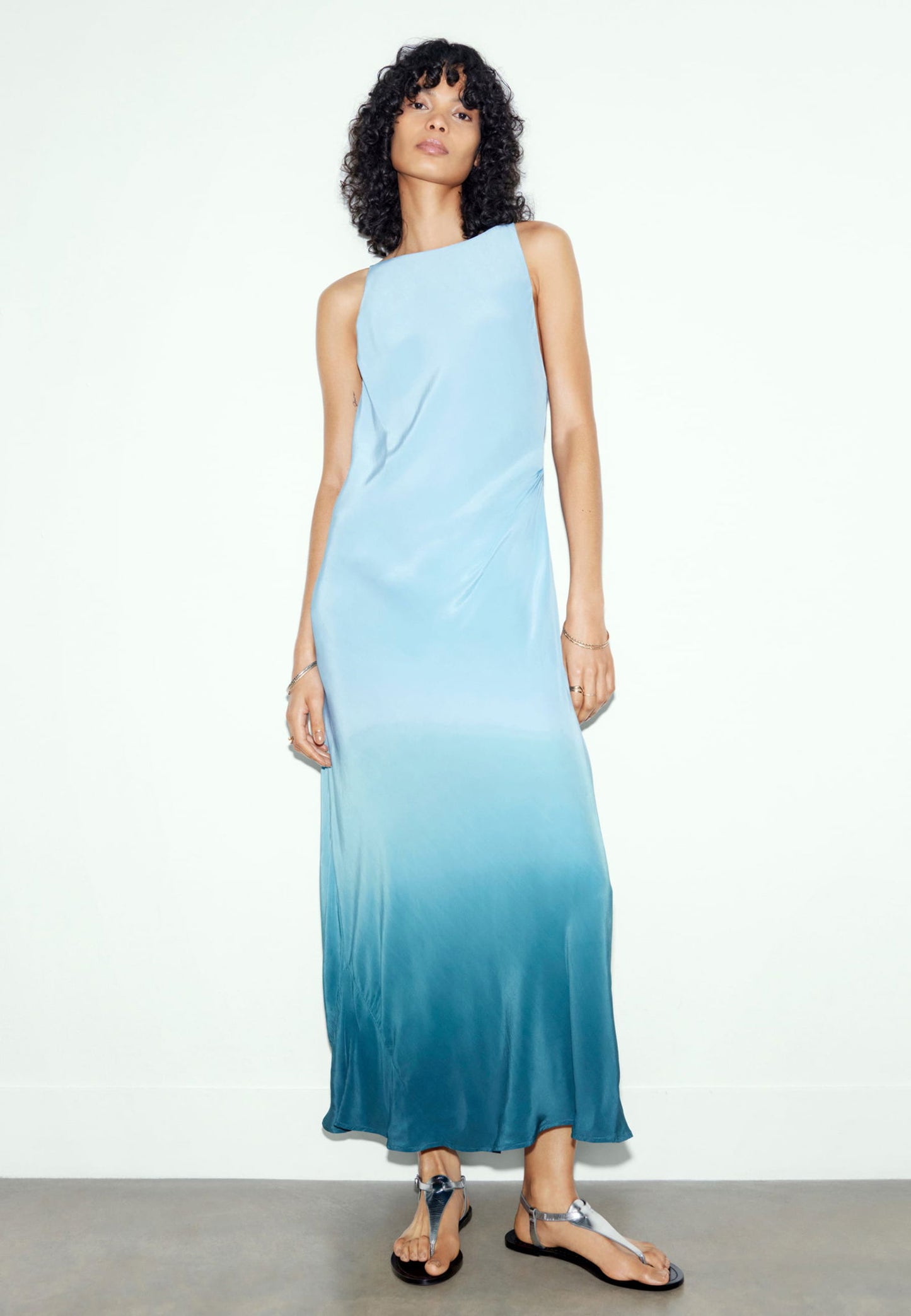 Ombre Maxi Slip Elbise