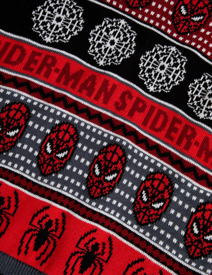 Saf Pamuklu Spider-man:trade_mark: Kazak (2-8 Yaş)