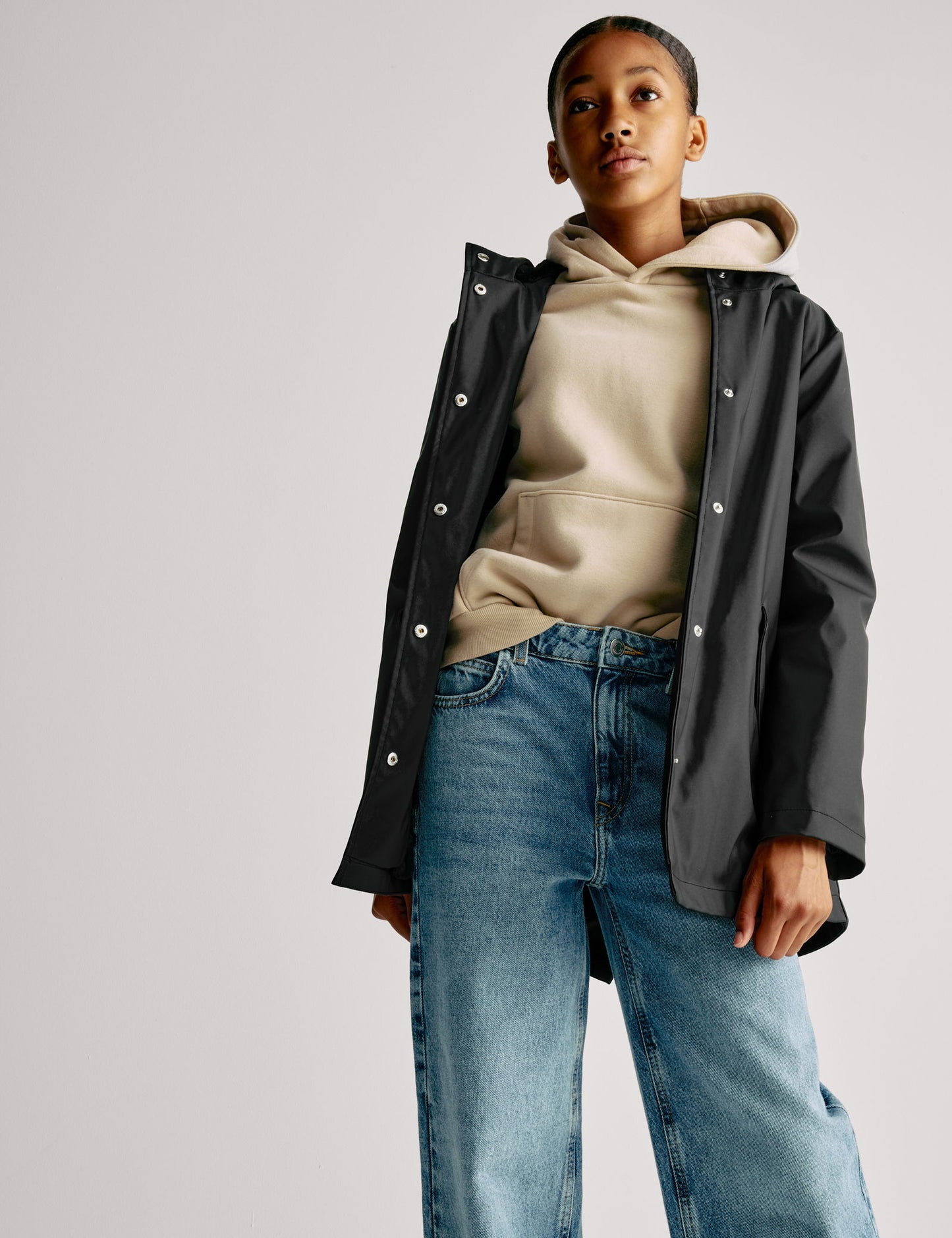 Faux Fur Astarlı Balıkçı Ceketi (6–16 Yaş)