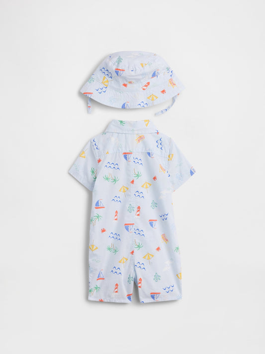 Açık Mavi Two-piece Brannan Bear Outfit Set