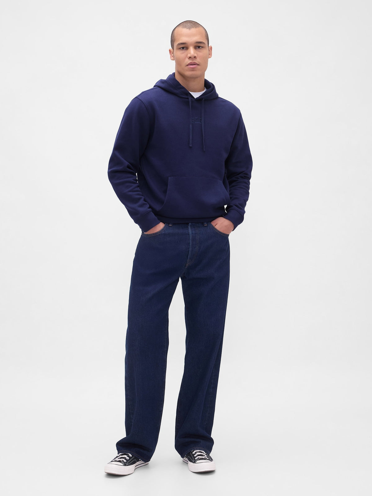 Lacivert Relaxed Gap Mini-logo Sweatshirt
