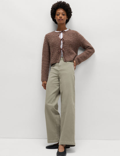 Yüksek Bel Wide Leg Grazer Jean