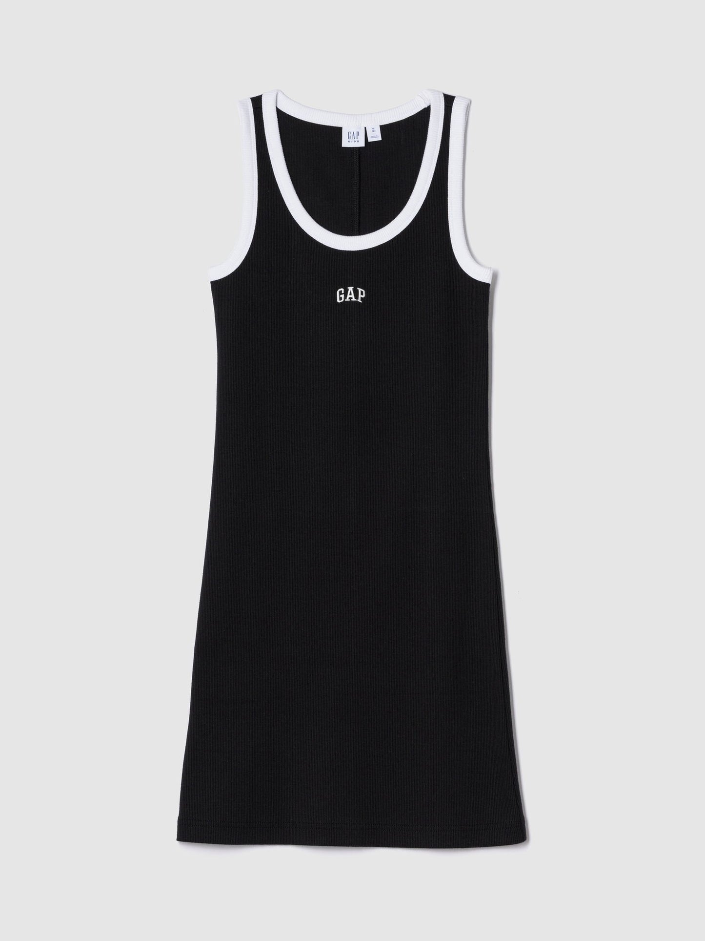 Siyah Logo Fitilli Tank Mini Elbise