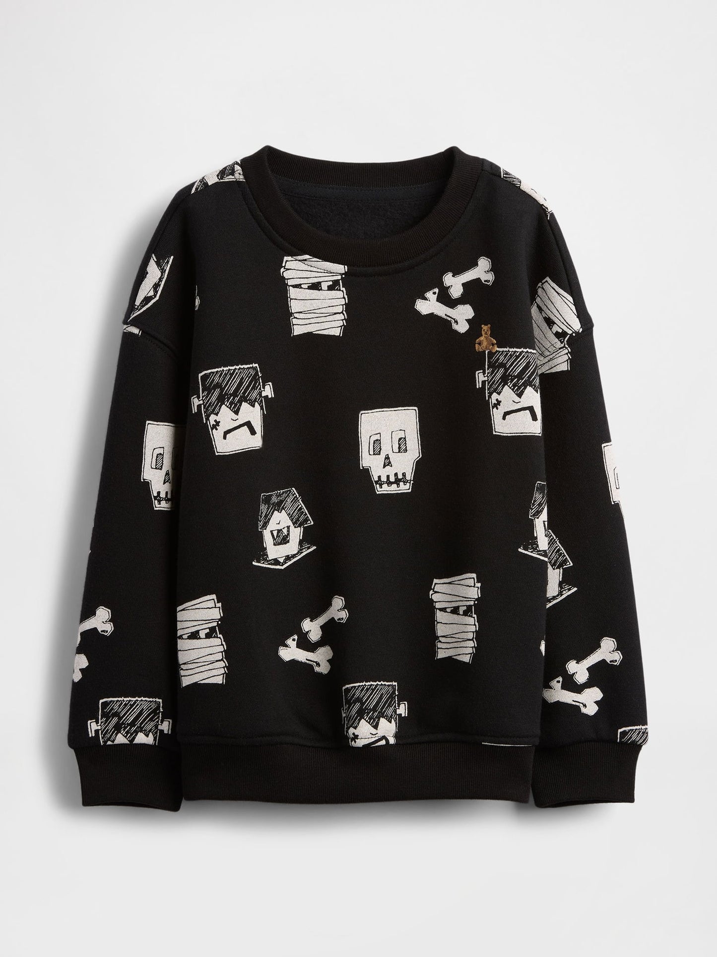 Siyah Vintagesoft Halloween Sweatshirt