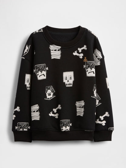 Siyah Vintagesoft Halloween Sweatshirt