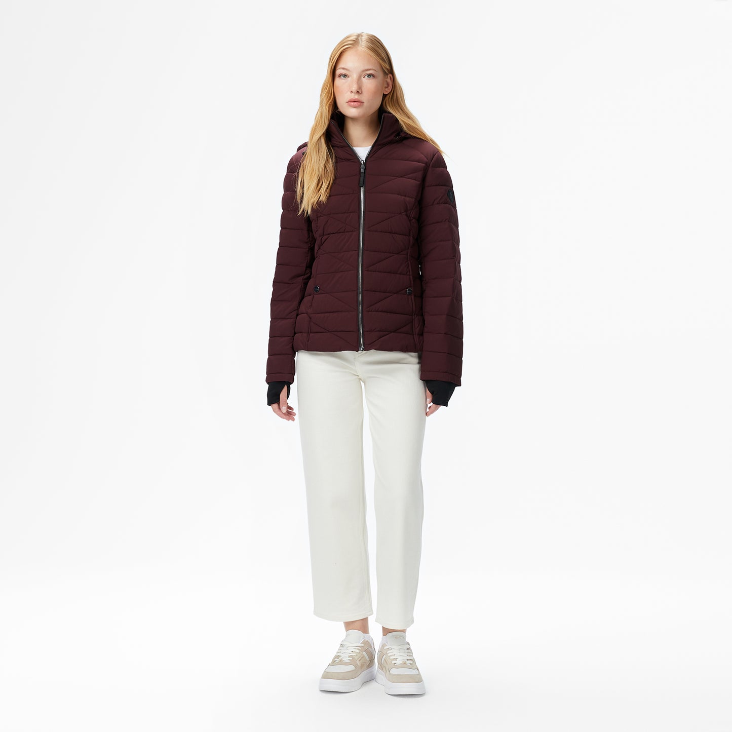 Nautica Kadın Bordo Regular Fit Mont