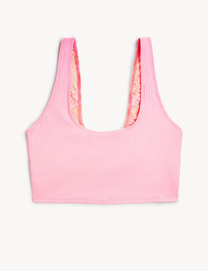 Dantel Detaylı Crop Top Sütyen