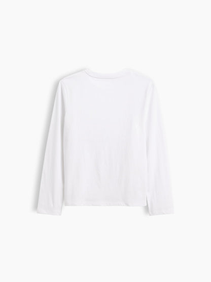 Beyaz Logo Cepli T-shirt